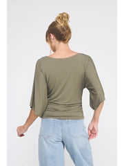 Angelise Kimono Sleeve Side Cinch Top