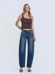 Go 'Round High Rise Barrel Leg Jeans