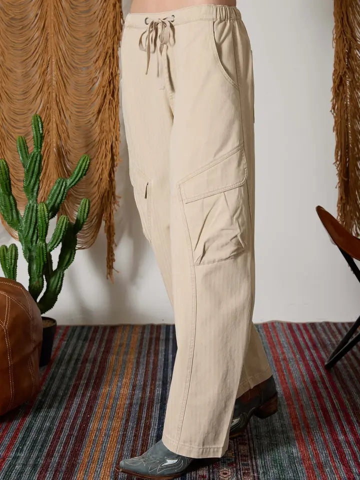 Evan Barrel Cargo Twill Pants