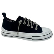 Aman Quilted Sparkle Lace Up Sneaker with Crystal Laces