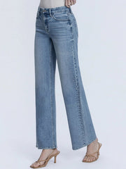 Celebrity High Rise Wide Leg Rhinestone Embellished Jeans
