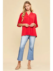 Lizzy Breeze Tulip Sleeve Print Top Spring 2026 Collection