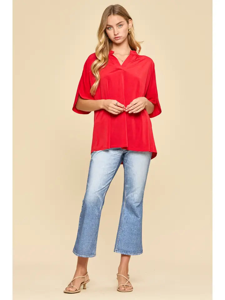 Lizzy Breeze Tulip Sleeve Print Top Spring 2026 Collection