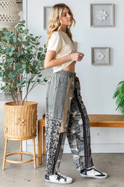 Gretchen Washed Patchwork Twill Pants