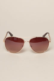 Cougar Classic Aviator Sunglasses with Mini Chain Detail