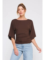 Angelise Kimono Sleeve Side Cinch Top