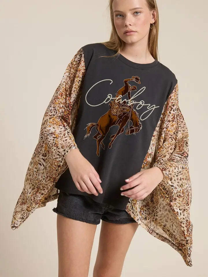 Rodeo Cowboy Vintage Kaftan Tee