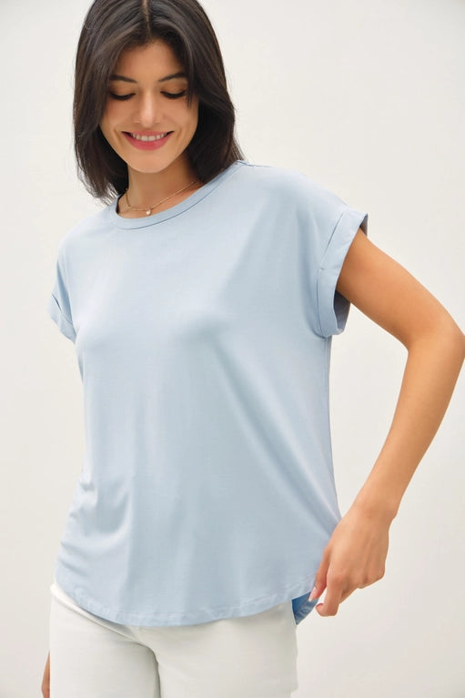 Lizzie Classic Capped Sleeve Modal Tee