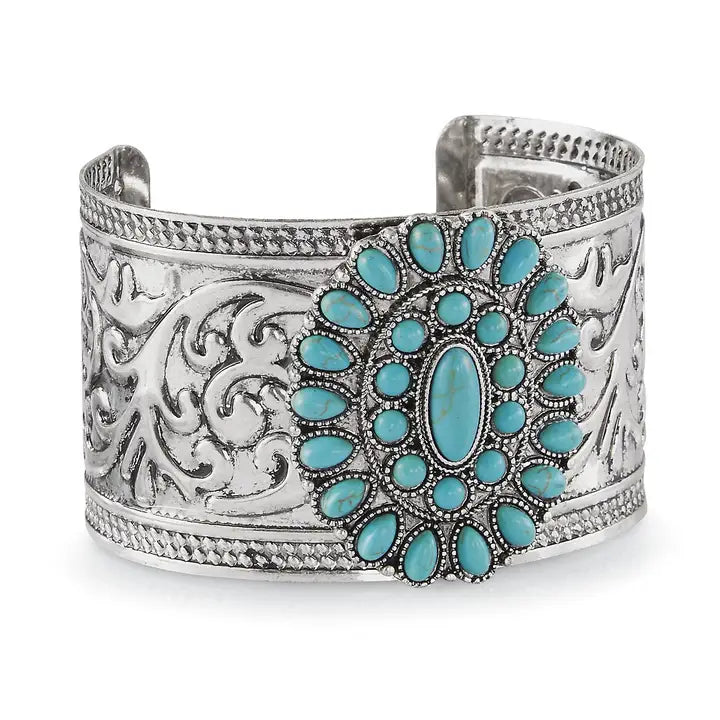 Western Statement Concho Cuff Bracelet