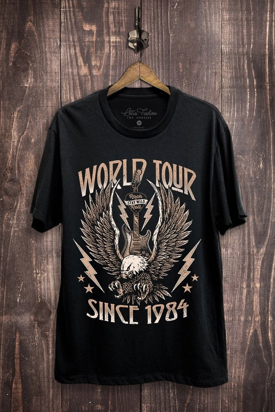 World Tour Rock & Roll Eagle Graphic Tee