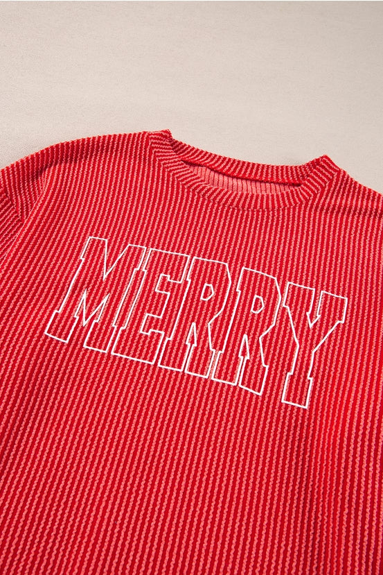 MERRY Long Sleeve Top and Shorts Set