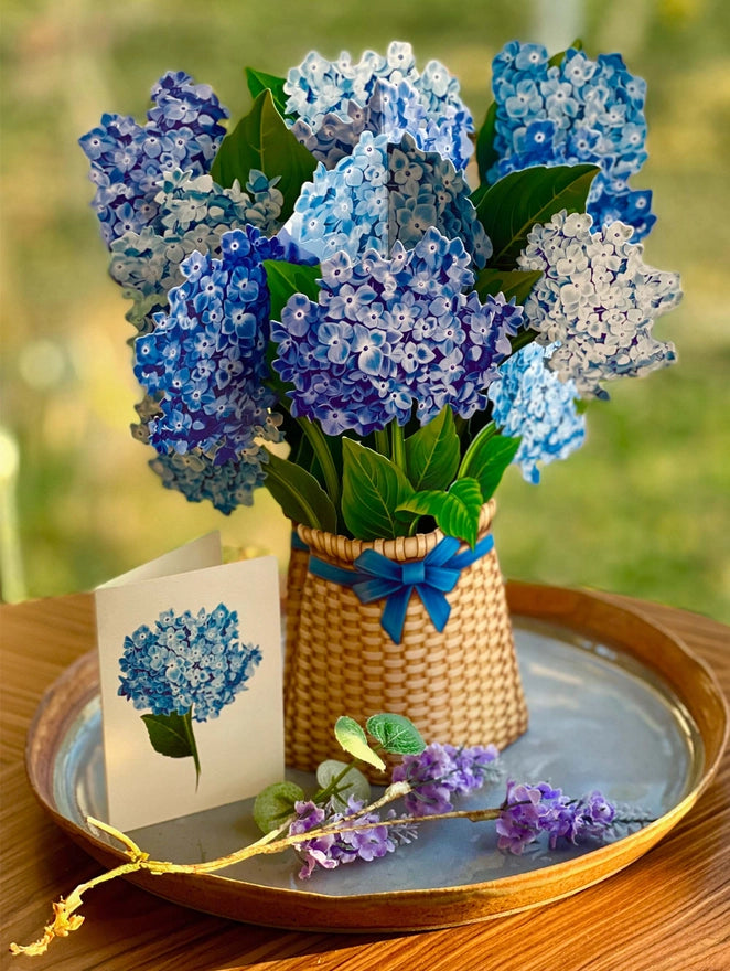 Nantucket Hydrangeas Pop Up Bouquet Card