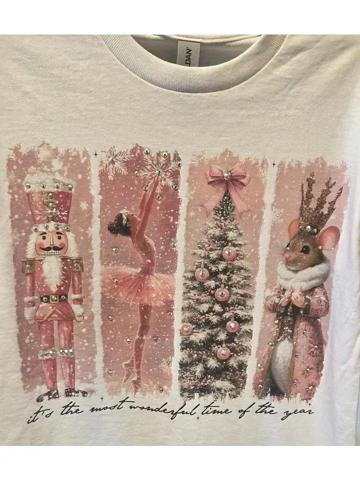Nutcracker Ballet Bling Long Sleeve Graphic Tee