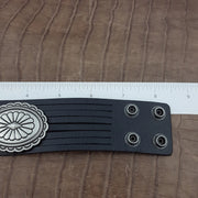Western Concho Multi Strand Leather Cuff Bracelet