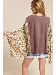 Western Cowboy Leopard Frame Vintage Western Kaftan Tee features