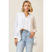 Calla Bubble Hem Hi/Low Blouse