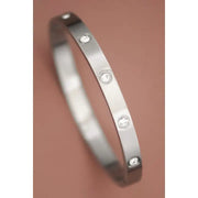 Tarnish Resistant Waterproof Stainless Steel Hinged Bangle Bracelet