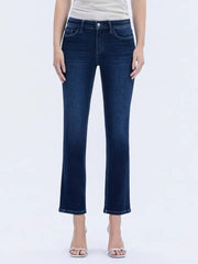 Mystic Mid Rise Slim Straight Ankle Jeans