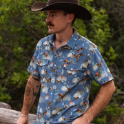 Bird Dog Pearl Snap Short Sleeve Shirt by Raised By Coyotes