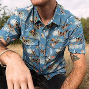 Bird Dog Pearl Snap Short Sleeve Shirt by Raised By Coyotes
