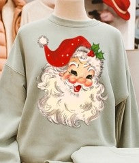 Jolly Old St. Nick Long Sleeve Graphic Crew Sweatshirt