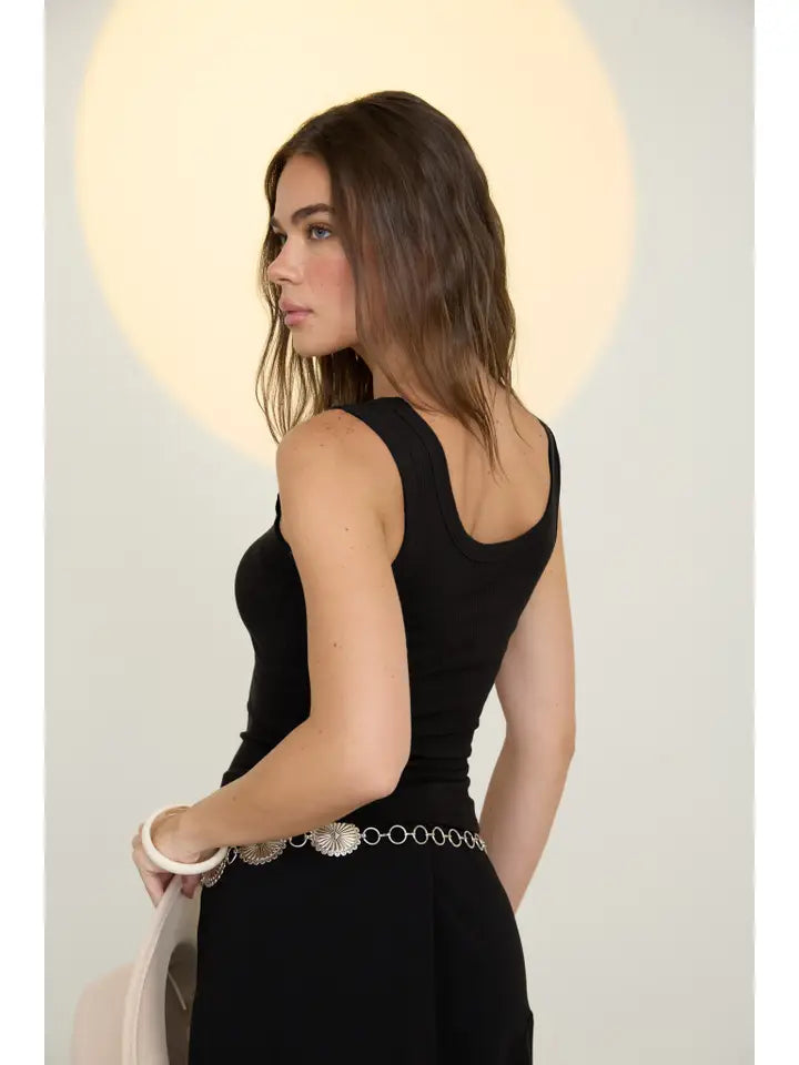 Stud Detail Knit Tank Top