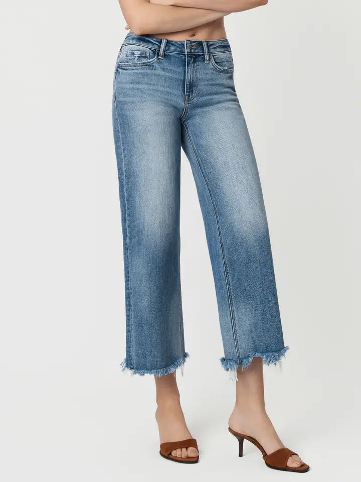 Born This Way High Rise Crop Wide Leg Jeans