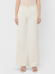 Mob Boss High Rise Striped Wide Leg Jeans