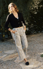 Cheater High Rise Patch Pocket Baggy Wide Jeans