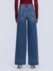 Misunderstood Super High Rise Trouser Hem Baggy Wide Leg Jeans
