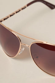 Cougar Classic Aviator Sunglasses with Mini Chain Detail