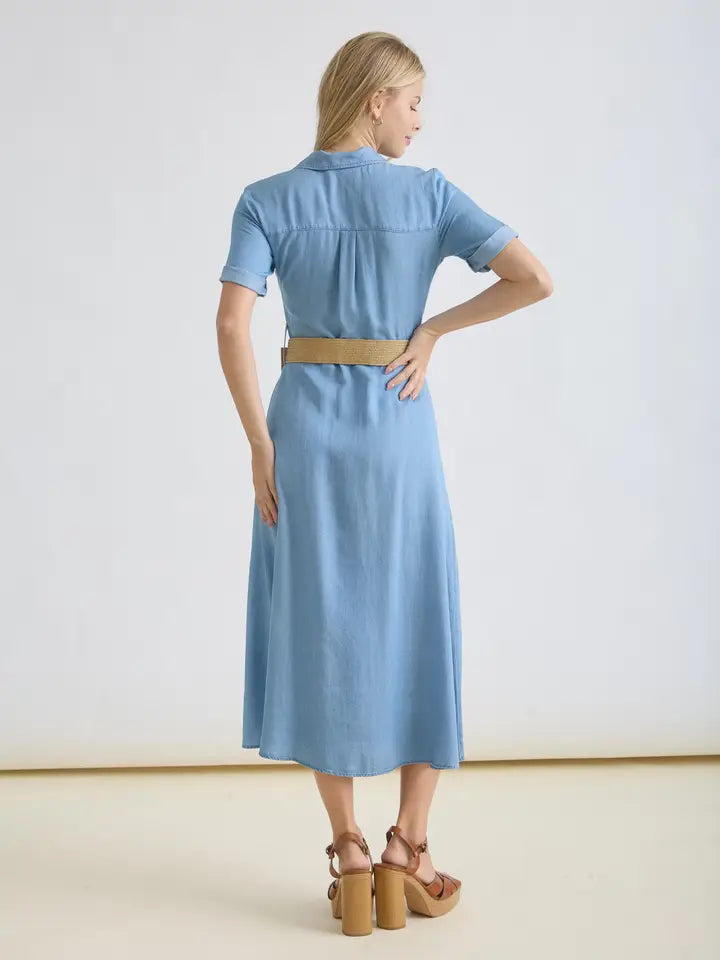 Calamity Jane Collared Button Front Midi Dress