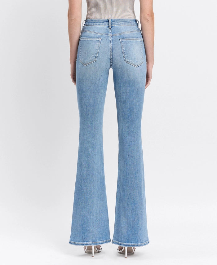 Wild Child High Rise 90's Stretch Vintage Long Flare Jeans