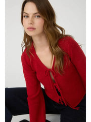 Ellen Three-Bow-Tie Front Cardigan