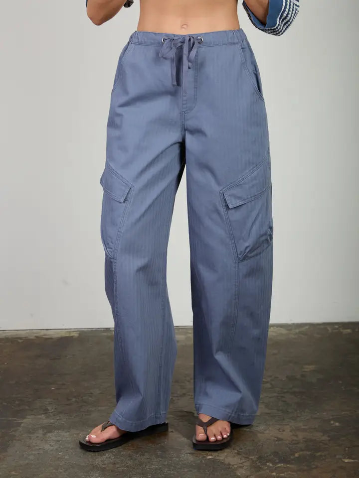 Evan Barrel Cargo Twill Pants