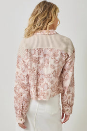 Ariana Mixed Print Crop Jacket