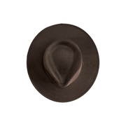 Vegan Suede Tear Drop Hat: Dark Chocolate