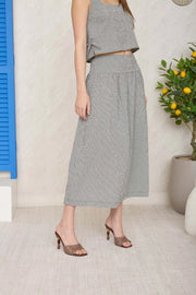 Minnie Gingham Plaid Top & Skirt Set