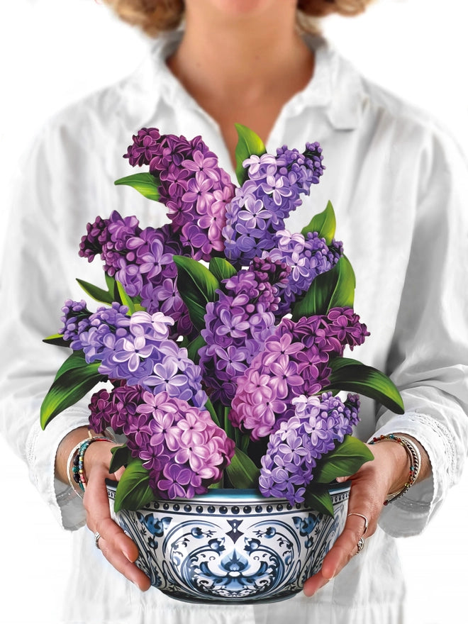 Garden Lilacs Pop Up Bouquet Card