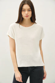 April Basic Knit Sweater Tee Top