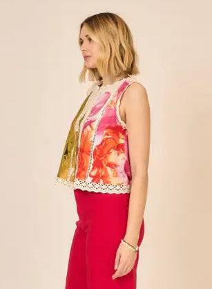 Beautiful Blooms Floral Sleeveless Top