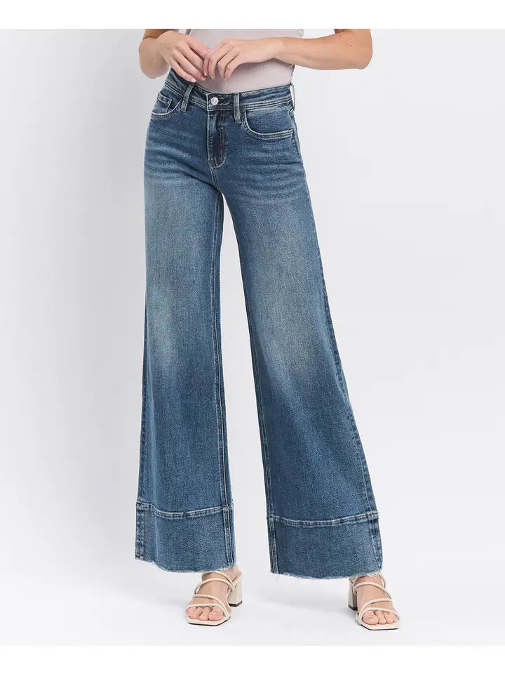 Solstice High Rise Trouser Wide Leg Jeans