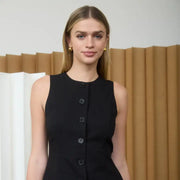 Darla Sleeveless Button Vest Short Set