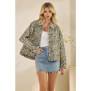 Leopard Print Denim Jacket