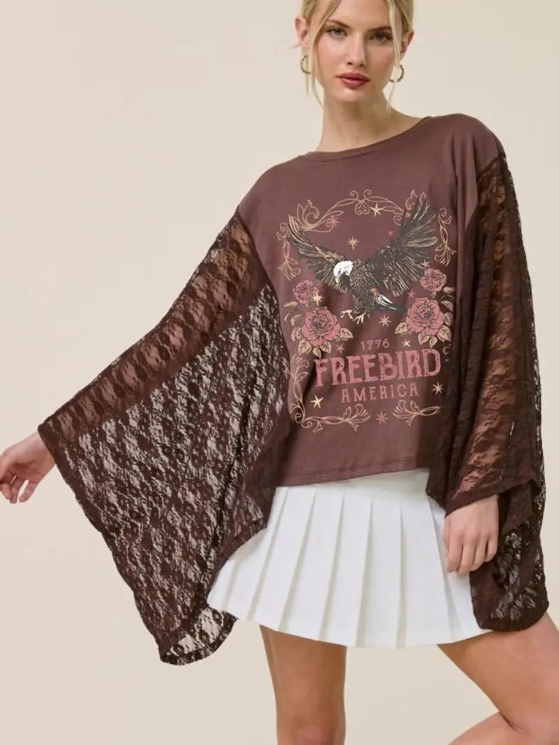 FreeBird America 1776 Lace Kaftan Tee