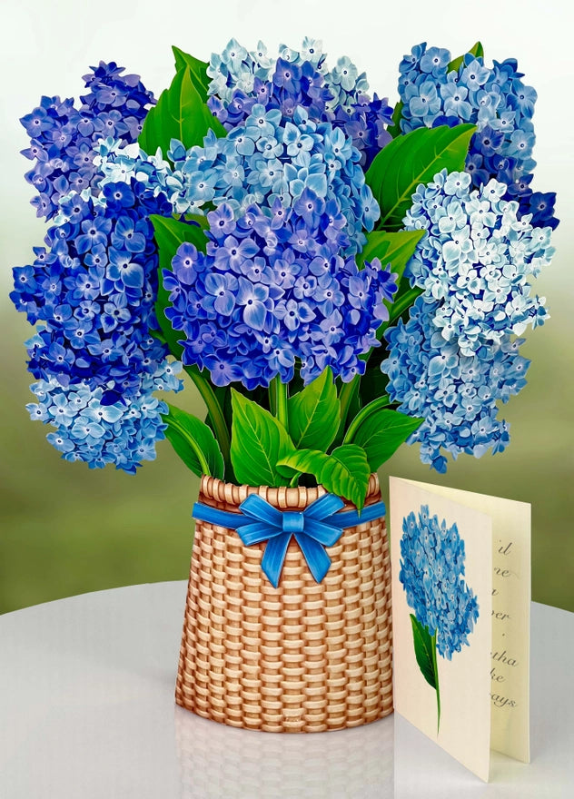 Nantucket Hydrangeas Pop Up Bouquet Card