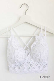 Kaci Floral Scalloped Lace Cami Bralette