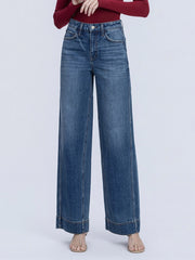 Misunderstood Super High Rise Trouser Hem Baggy Wide Leg Jeans