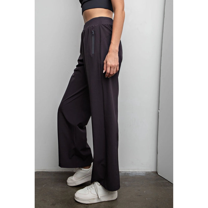 JoJo Activewear Yoga Waist Wide Leg Track Pant