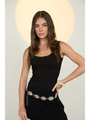 Stud Detail Knit Tank Top